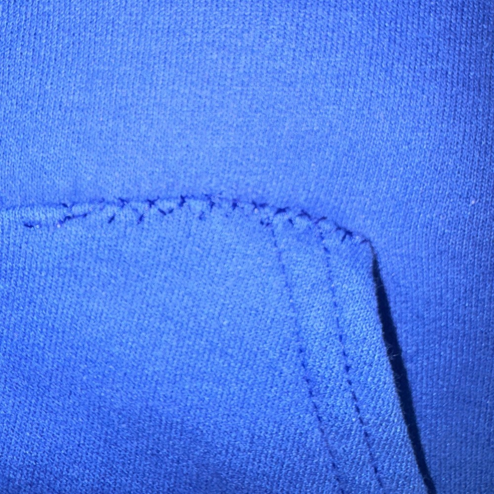 Vintage Jerzees NuBlend Blue P Bulldogs Applique Hoodie Sweatshirt Large - Picture 9 of 13